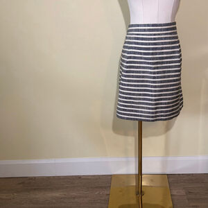 J.Crew Women’s Mini Skirt Navy White Striped, SZ 8